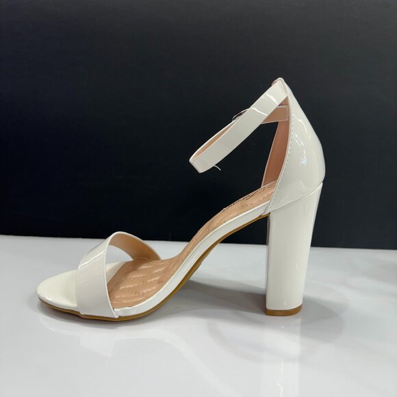 Forever White Block Heels Size 8.5 NIB - Picture 5 of 12